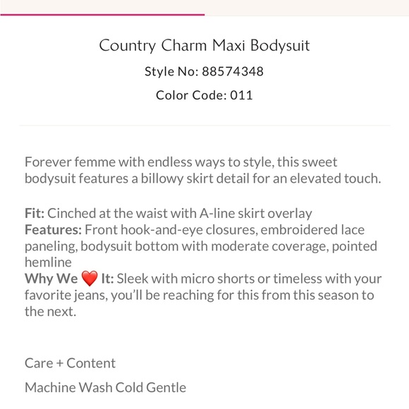 free people country charm maxi bodysuit - Picture 5 of 6